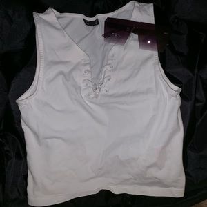 Top Shop lace up Crop Top